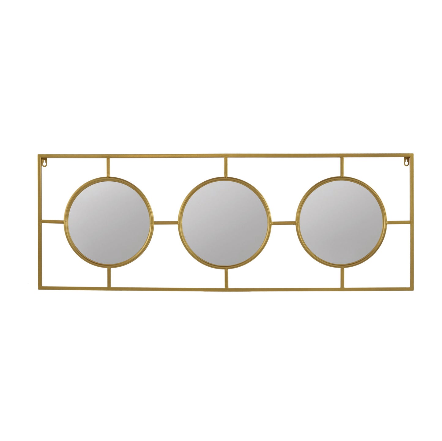 3 Mirror Piece Wall Mirror InRectangular Frame, Home Wall Decor For Bedroom Living Room
