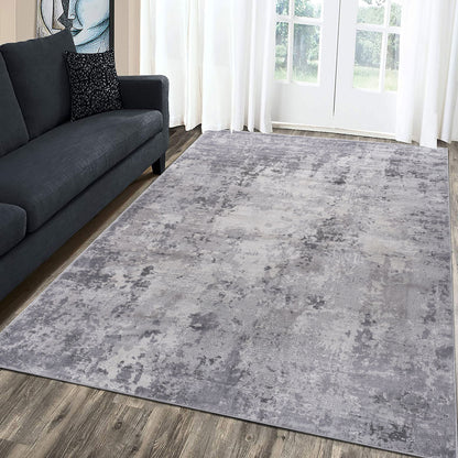 Marfi - 5' X 7' Abstract Area Rug - Light Gray