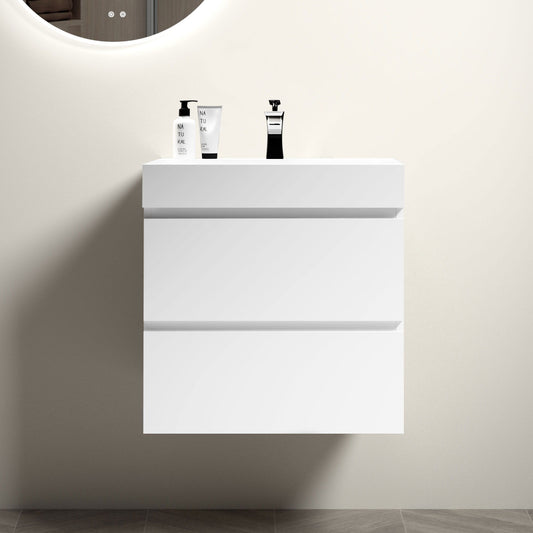 Alice - Bathroom Vanity With Large Storage, Sink, Wall Mounted