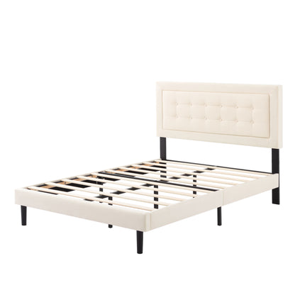 Upholstered Platform Bed With Slats