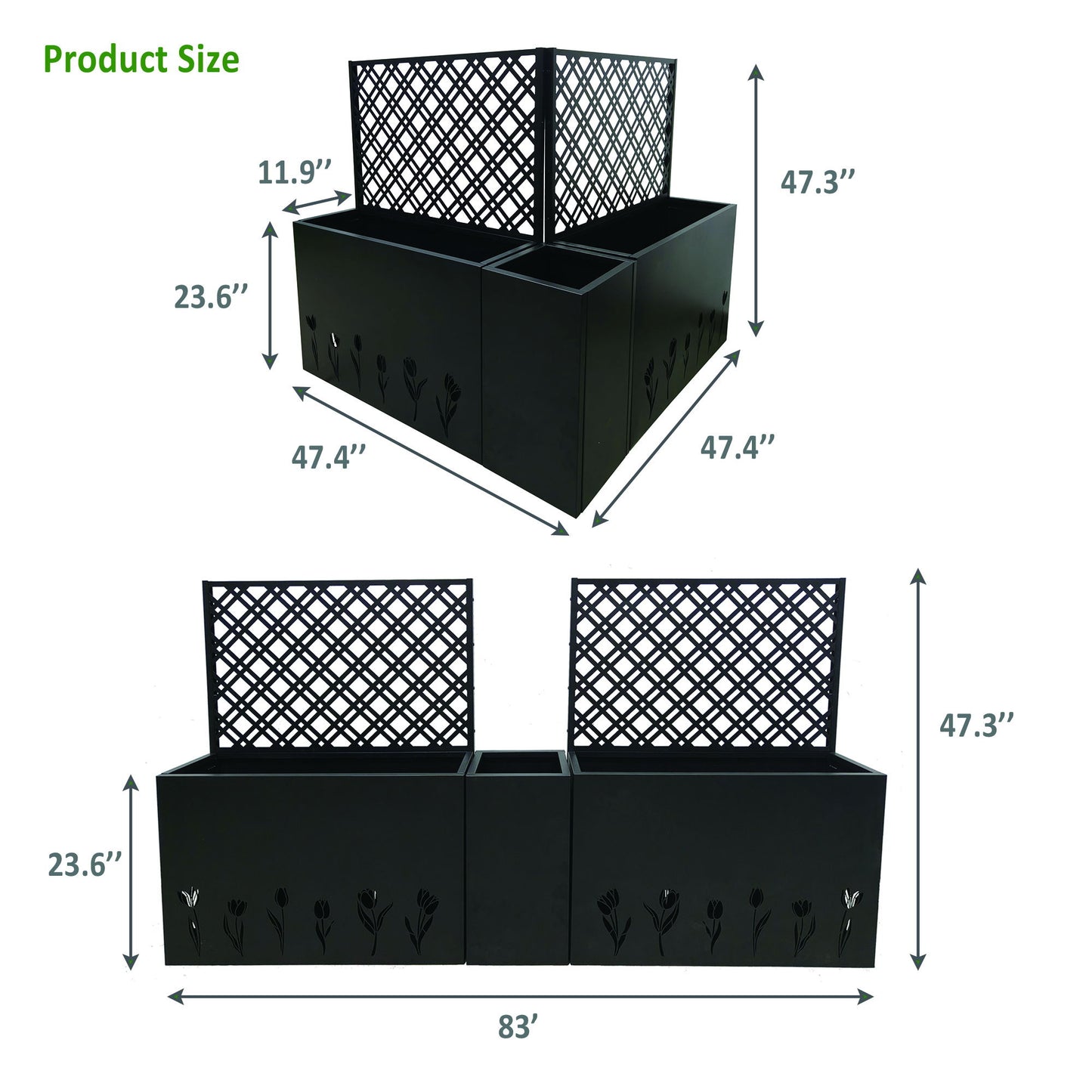 Tall Planter Raised Garden Bed With Trellis