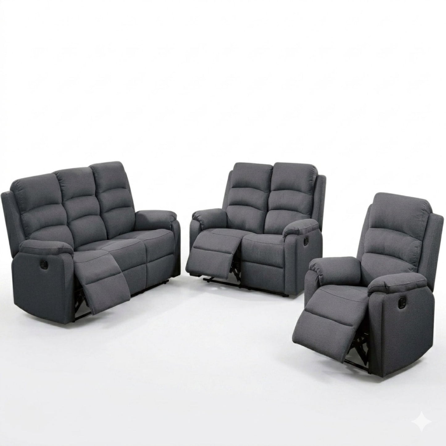 Modern Living Room Set With Manual Recliner