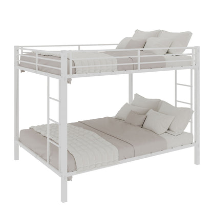 Bunk Bed For Kids, Convertible Frame With Ladders & Guardrail