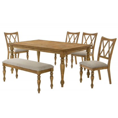 Dining Chair, Double X Back Kitchen Chairs (Set of 2) - Brown