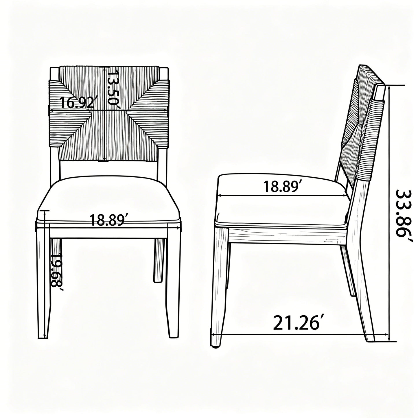 French Country Dining Chairs (Set of 2)