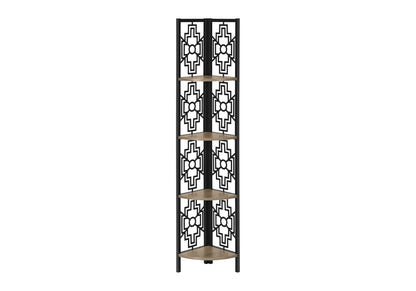 Bookshelf, Bookcase, Etagere, 4 Tier Corner, For Office, Transitional