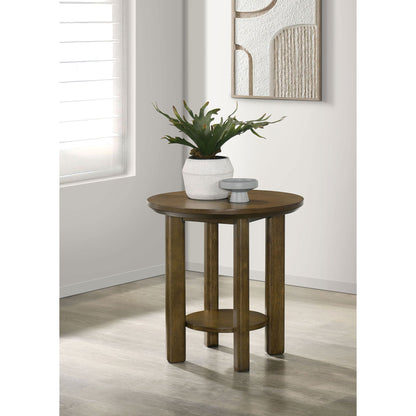 Crispin - Round Table With Lower Shelf