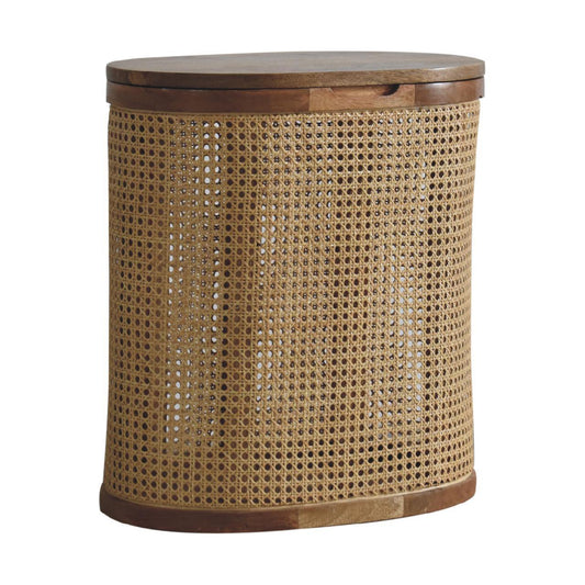 Larissa - Lid Up, Storage Stool - Oak
