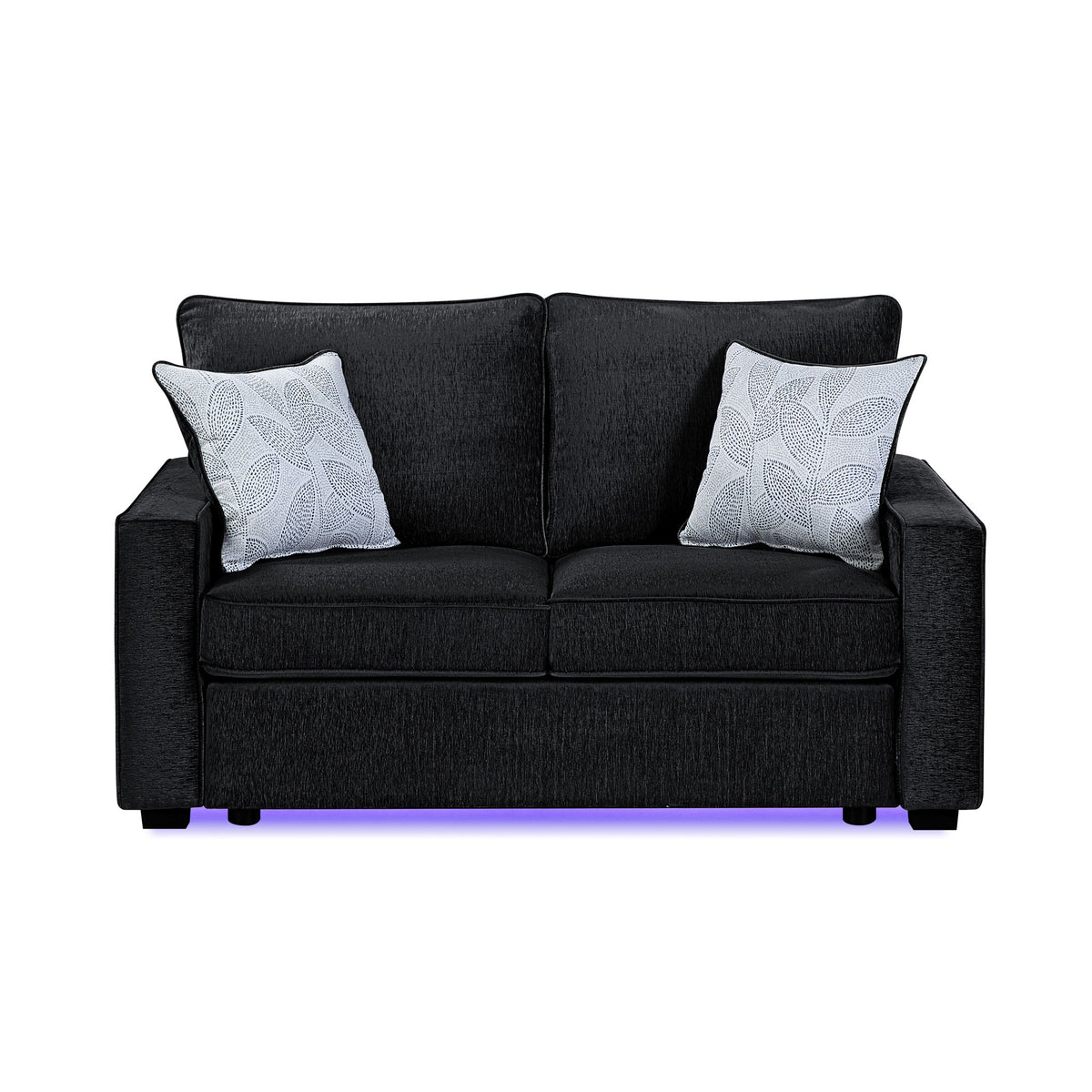 Rita - Loveseat, LED Base Lighting, Cushions And 2 Accent Pillows