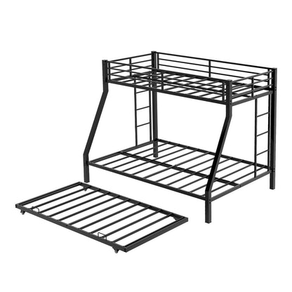 Bunk Bed For Kids, Convertible Frame With Ladders & Guardrail