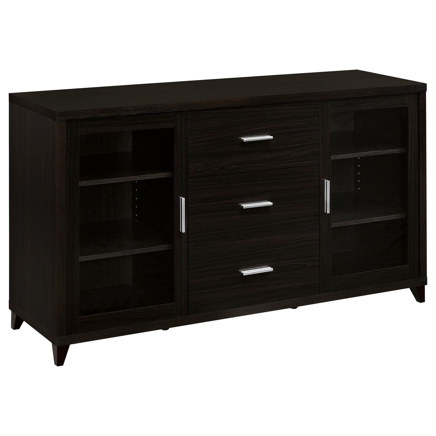 Nyler - 3 Drawer Rectangular TV Console - Cappuccino