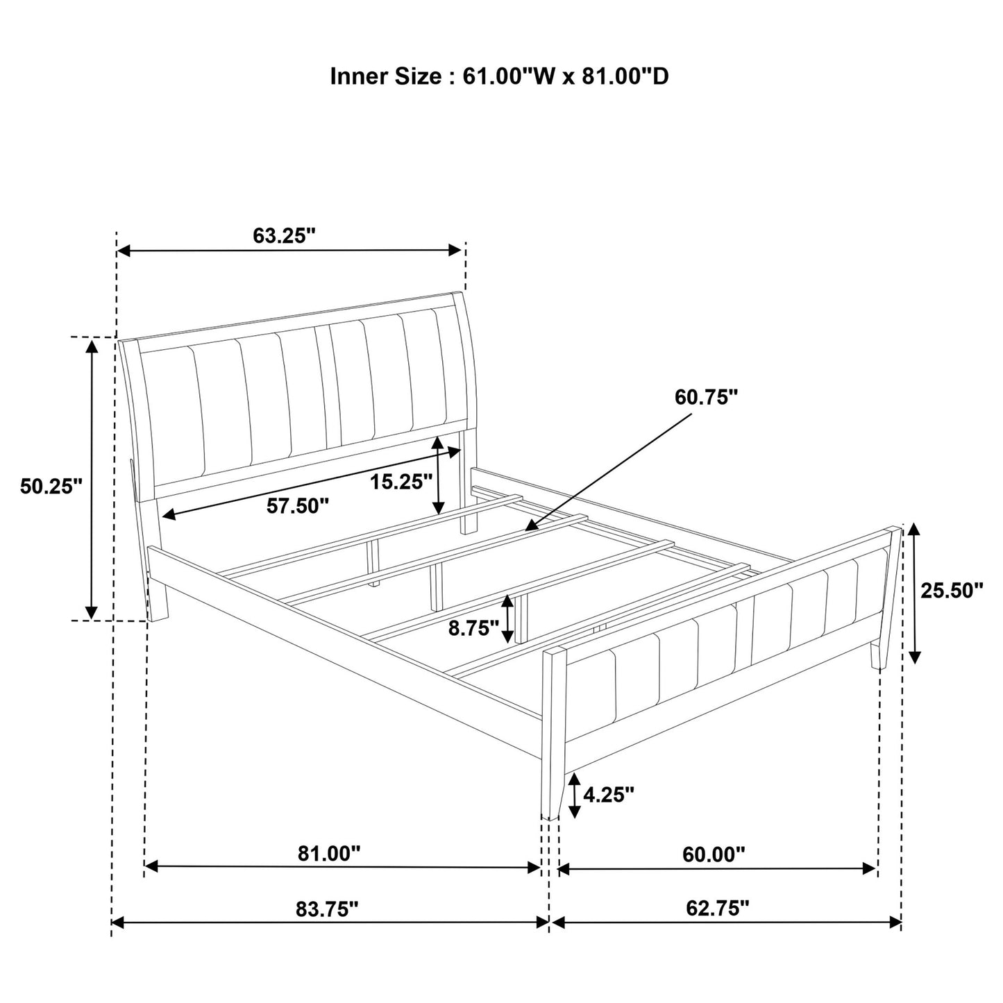 Clement - 4 Piece Queen Bedroom Set With Tufted Headboard - Dark Coffee