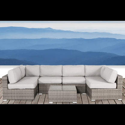 Outdoor Wicker Seating Group With Cushions