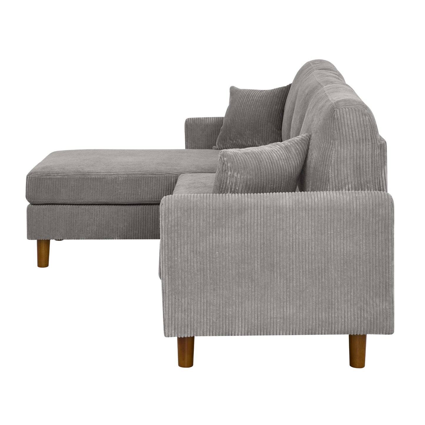 Upholstered Sectional With Toss Pillows