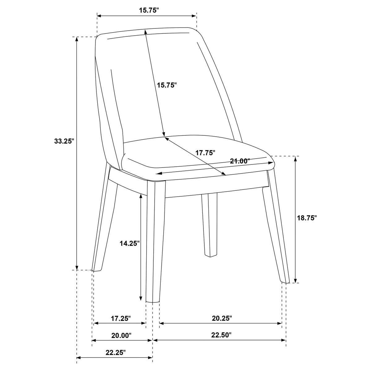 Hutchins - Dining Side Chair (Set of 2) - Gray / Brown