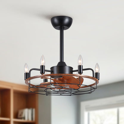 Modern Farmhouse Ceiling Fan, Adjustable Hanging