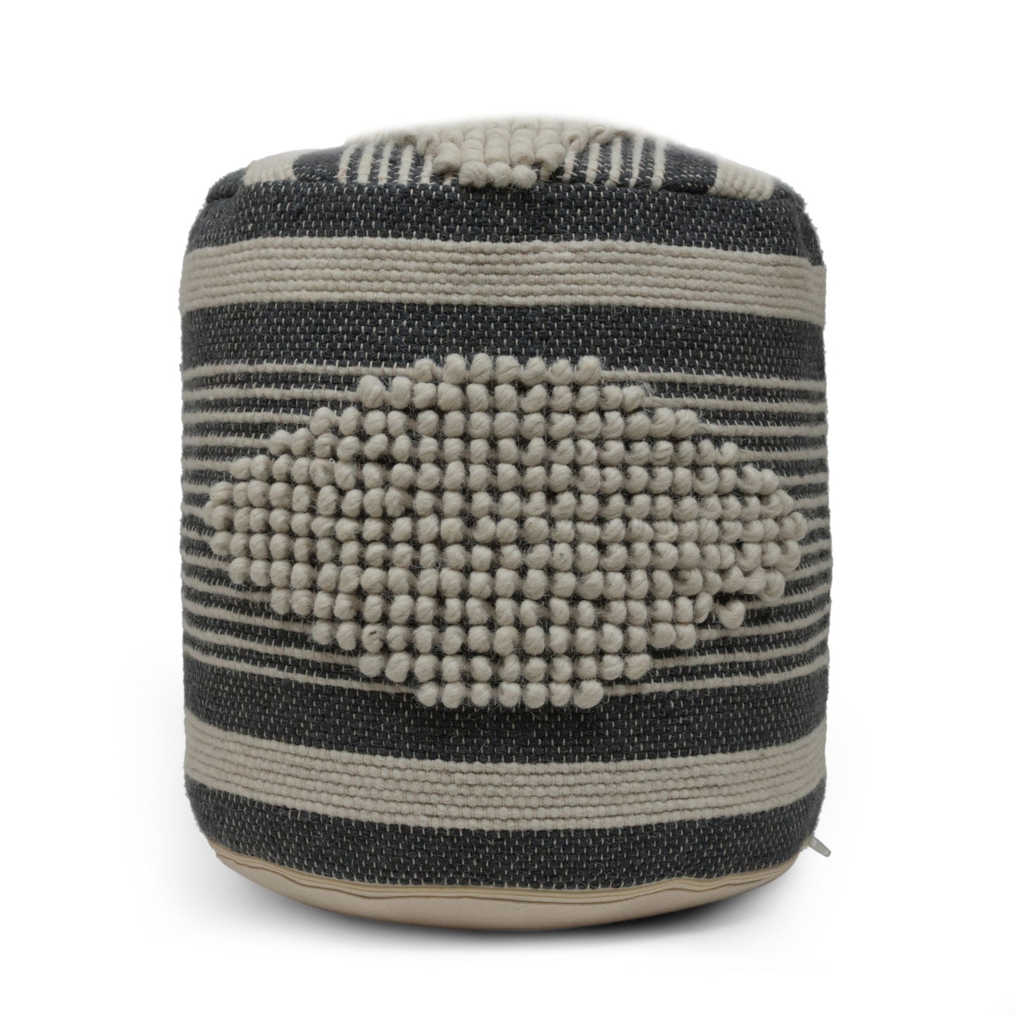 Diamond - Handcrafted Cylindrical Pouf