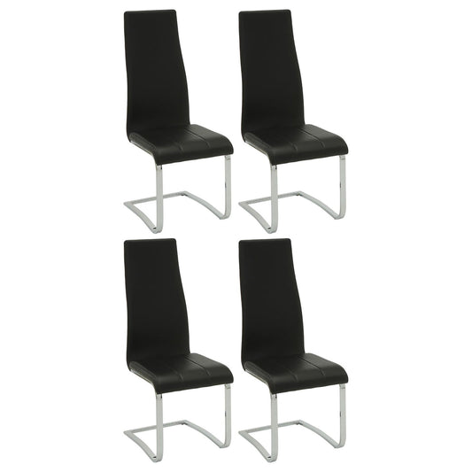 High Back Side Chairs Dining Chairs With Padded Upholstery (Set of 4)
