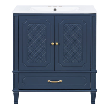 Bathroom Vanity With Sink, Soft Closing Door, Multi Functional Storage