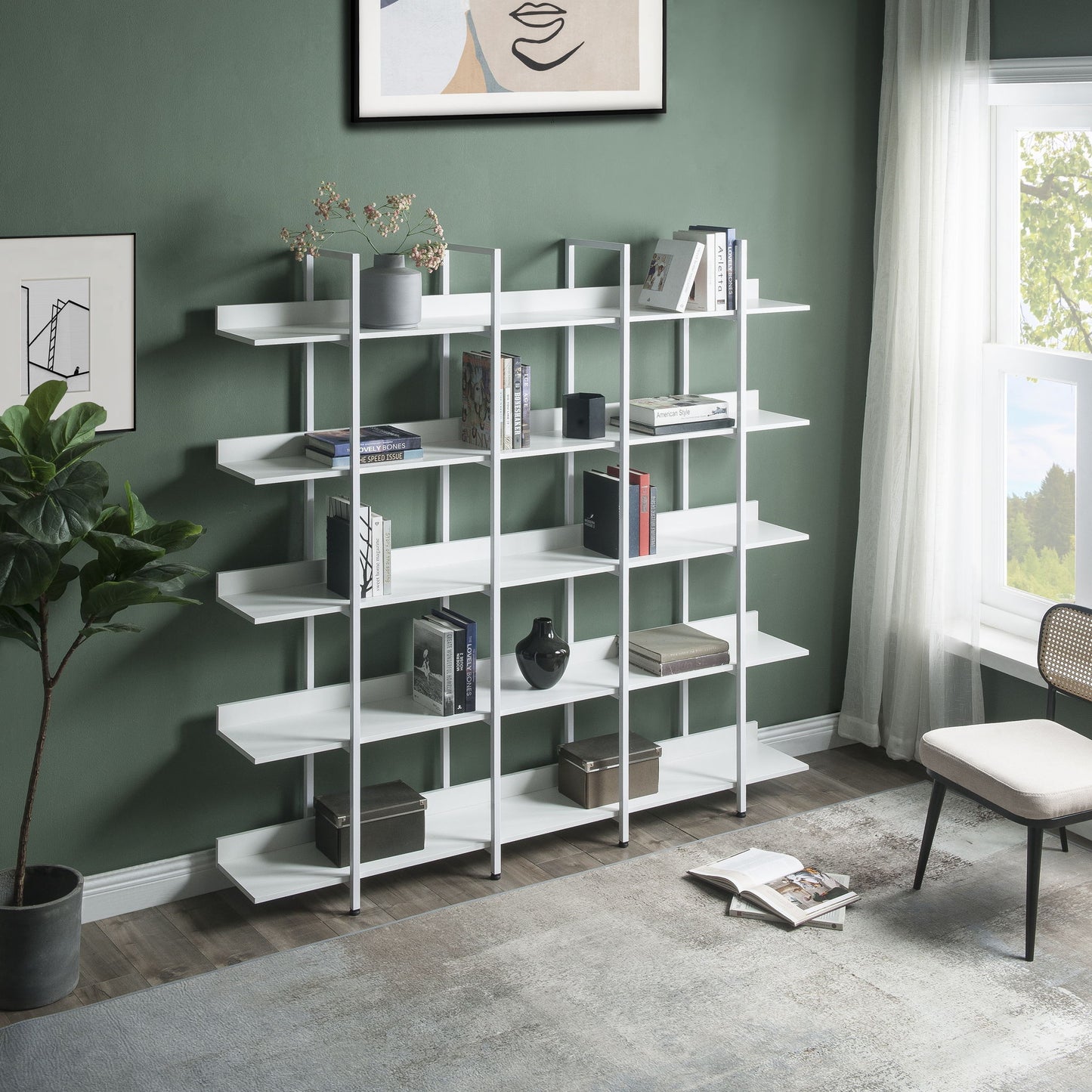 Vintage Industrial 5 Tier Bookcase