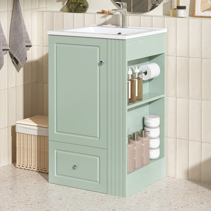 Modern Freestanding Bathroom Vanity With Sink, Soft-Close Drawer, Towel Bar