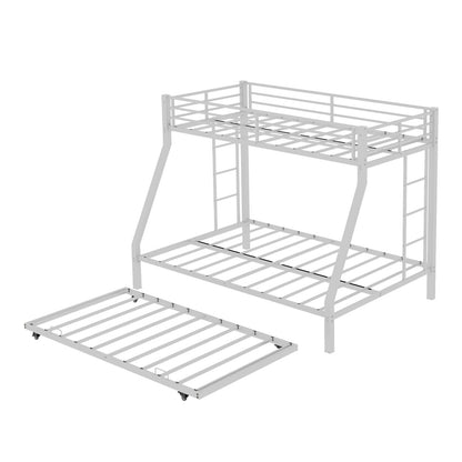 Bunk Bed For Kids, Convertible Frame With Ladders & Guardrail